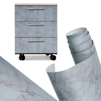 Self-Adhesive Furniture Foil / Wallpaper, Grey Marble, 1.22x50m