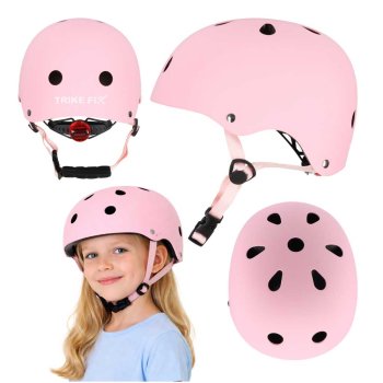 Trike Fix Kids' Cycling Helmet with LED Light, S (48-54 cm), Pink