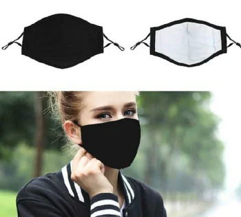Cotton Face Mask Protective Cover Shield PM 2.5, Black