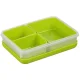 Emsa Clip&Go 518098 Lunch Box 1.2L, Transparent/Green