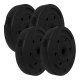 Weight Plates Set 4x5kg Trizand Bitumen Discs for Dumbbells, Black