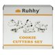 Ruhhy 3D Christmas Cookie Cutter Set, 8 pcs, Silver