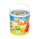 Multistore Wooden Cutting Vegetables and Fruits, 13 Elements + Bucket