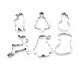 Christmas Cookie Cutters Set, 6 Holiday Shapes