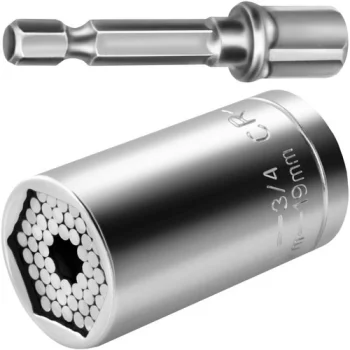 Bigstren Universal Socket Wrench 7-19mm with Adapter