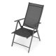 Folding Garden Chairs Set of 2 Adjustable Steel MultiGarden, Grey