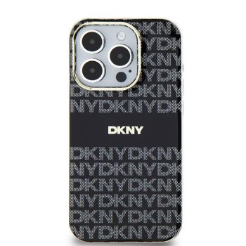 Apple iPhone 15 Plus 6.7'' DKNY IML Mono Stripe MagSafe Case Cover, Black