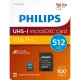 Philips MicroSDXC Card 512GB UHS-I U3 V30 A1 Class 10 with SD Adapter