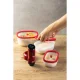 Berkel Icon Glass Vacuum Container 1.4L, White and Red