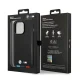 Apple iPhone 14 Pro 6,1\" BMW Leather Stamp Tricolor Case Cover (Bmhcp14l22ptdk), Black