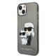 Чехол Karl Lagerfeld Glitter Karl&Choupette для iPhone 14 Plus - черный