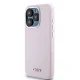 DKNY iPhone 15 Pro Case Liquid Silicone Small Metal Logo MagSafe, Pink