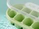 Silicone Ice Cube Tray with Container and Lid, Green