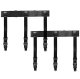 Discreet shirt stay straps with adjustable waistband, black