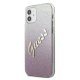 Guess iPhone 12 mini Case Glitter Gradient Script, Pink