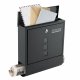 Black Mailbox for Letters and Newspapers