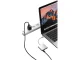 3-in-1 USB-C hub adapter with HDMI 4K and USB 3.0, white and silver