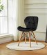 ModernHome Velvet Dining Chairs Set of 4 for Kitchen and Living Room, Black