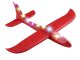 Large foam glider airplane with LED lights, 47 cm, red