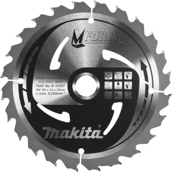 Makita B-32007 M-FORCE Circular Saw Blade 165 x 20 mm 24T for Wood