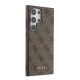 Guess Samsung Galaxy S24 Ultra Case 4G Metal Gold Logo, Brown