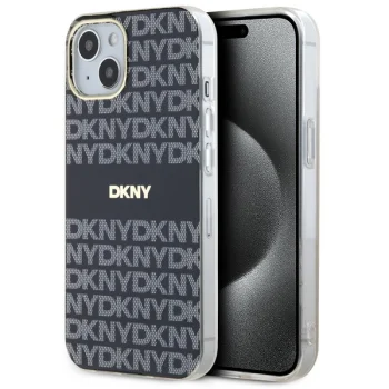 DKNY iPhone 15 / 14 / 13 Case IML Mono & Stripe MagSafe, Black