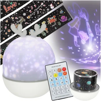 Kids LED Star Projector Night Light Fawn with Remote Control