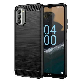 Phone Case for Nokia G400 Carbon Case, Flexible TPU Cover, Black