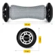 4Fizjo Spike Roller Spiked Massage Roller 17 cm, Grey/Black