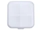 Compact Travel Pill Box for Medication and Supplements, 4 Compartments, White