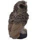 Solar garden LED owl lamp, brown