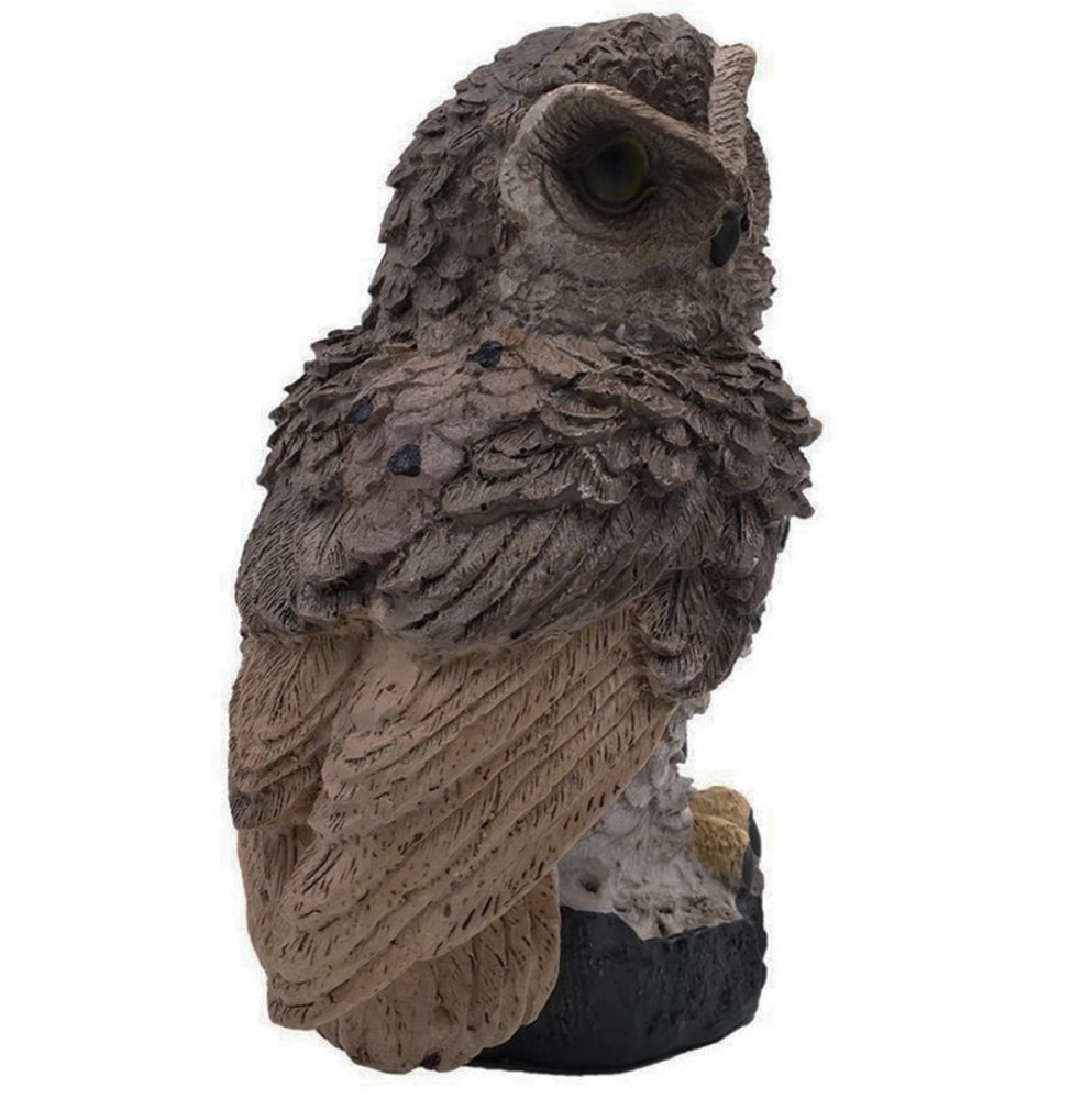 Solar garden LED owl lamp, brown (1)