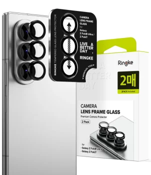 Camera Lens Protector Ringke Camera Frame Protector 2-Pack for Samsung Galaxy Z Fold 7/8 Ultra, Black