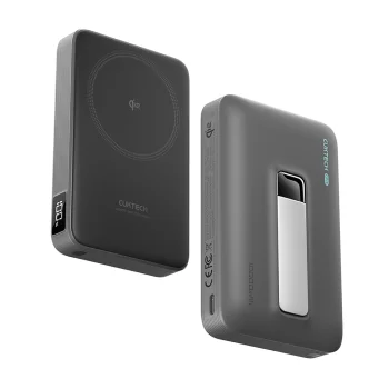 Cuktech WPB100 10000mAh Qi2 Magnetic Power Bank 30W with Stand Black