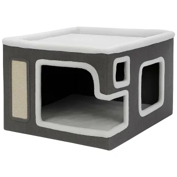 Gotel ZW2K Two-Level Cat House Bed, 41x41x34 cm
