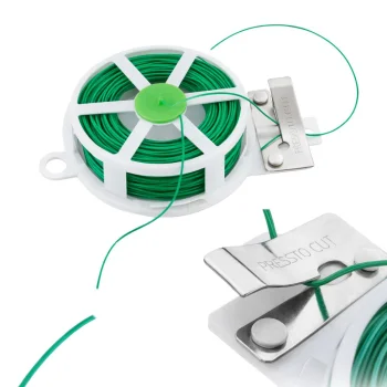 Garden Wire with Cutter for Plant Tying (20m, Green)