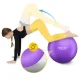 4FIZJO mankštos ir reabilitacijos kamuolys Reh Ball 85 cm su pompa, violetinis