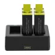 Telesin 3-slot charger for GoPro Hero 9 / Hero 10 + 2 batteries (GP-BTR-903-B)