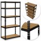 Heavy-Duty Metal Garage Shelving Humberg HR-853 72x36x16 in Storage Rack, black