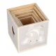 Wooden Stacking Blocks Tower and Shape Sorter, Educational Pyramid Toy 2+