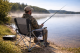Folding Fishing and Camping Chair with Cup Holder, Grey