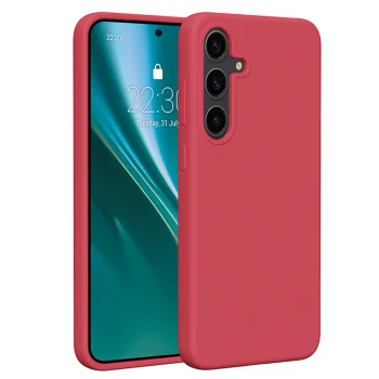 Etteri Silicone Case for Samsung Galaxy S24 Plus, Raspberry