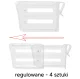 Adjustable Refrigerator Drawer Organizer, 4 pcs, Transparent