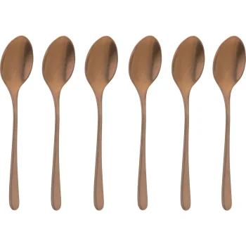 Sambonet Taste PVD 6-Piece Espresso Spoon Set, Copper