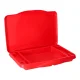 Portable Folding Car Tray for Kids with Storage Compartment, Red