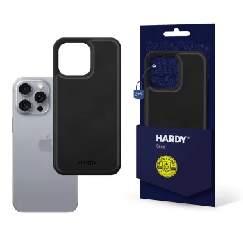 3mk Hardy Apple Silky Leather MagCase for iPhone 16 Pro Max, Black