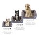 Large pet bed for dogs and cats, grey