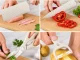 Kitchen Knife Set with Scissors and Peeler, 6 Pieces, Stainless Steel
