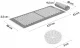 NEO Sport NS-901 Acupressure Acupuncture Massage Mat Set with Pillow, 127x48cm, Black/Gray