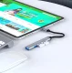 Slim 4-Port USB Hub with High-Speed 3.0 Port for Laptop and PC, Graphite